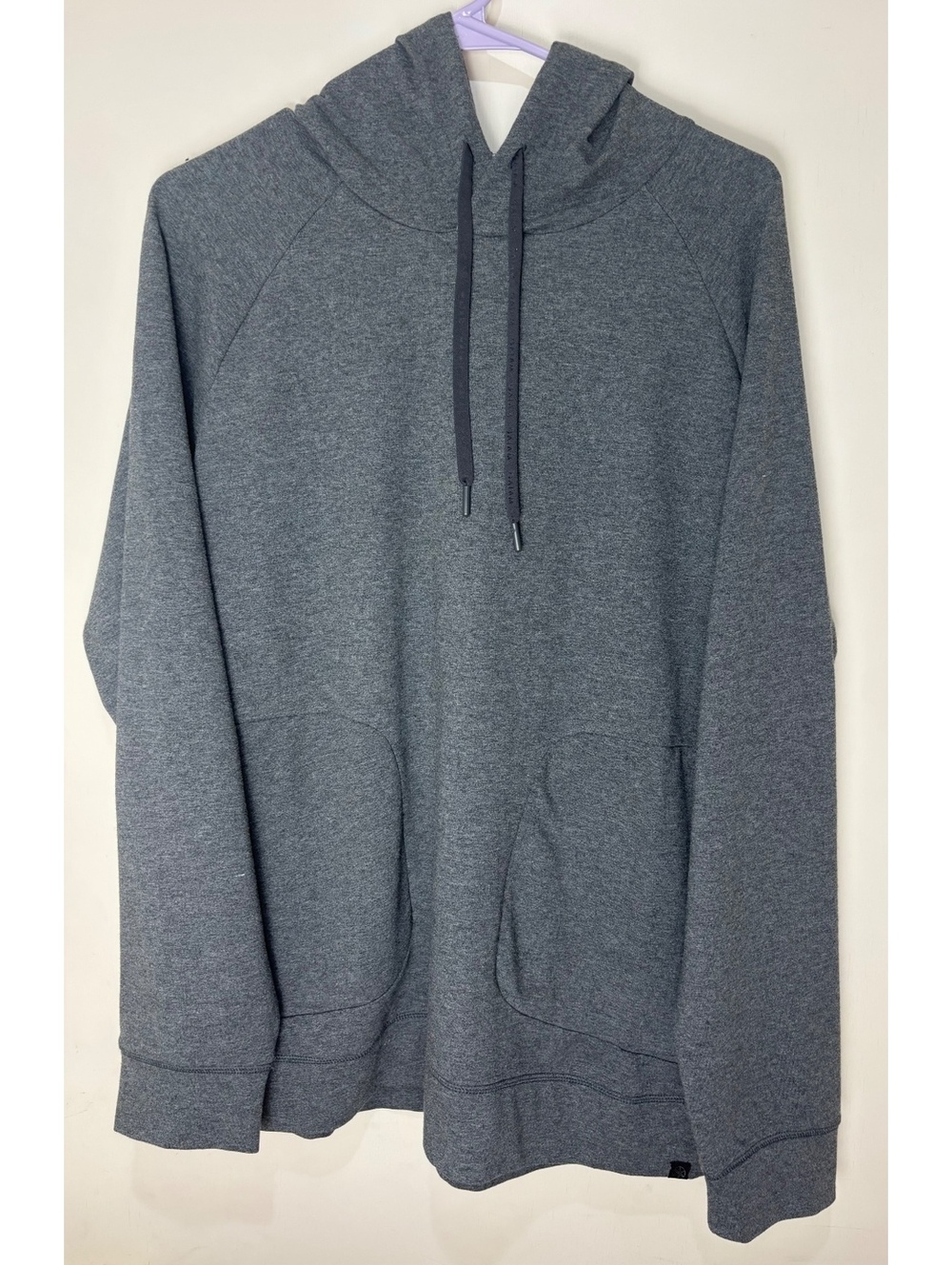 Gaiam Lotus OB Hoodie Mens Medium Charcoal Pullover Stretch Yoga Athletic NWT